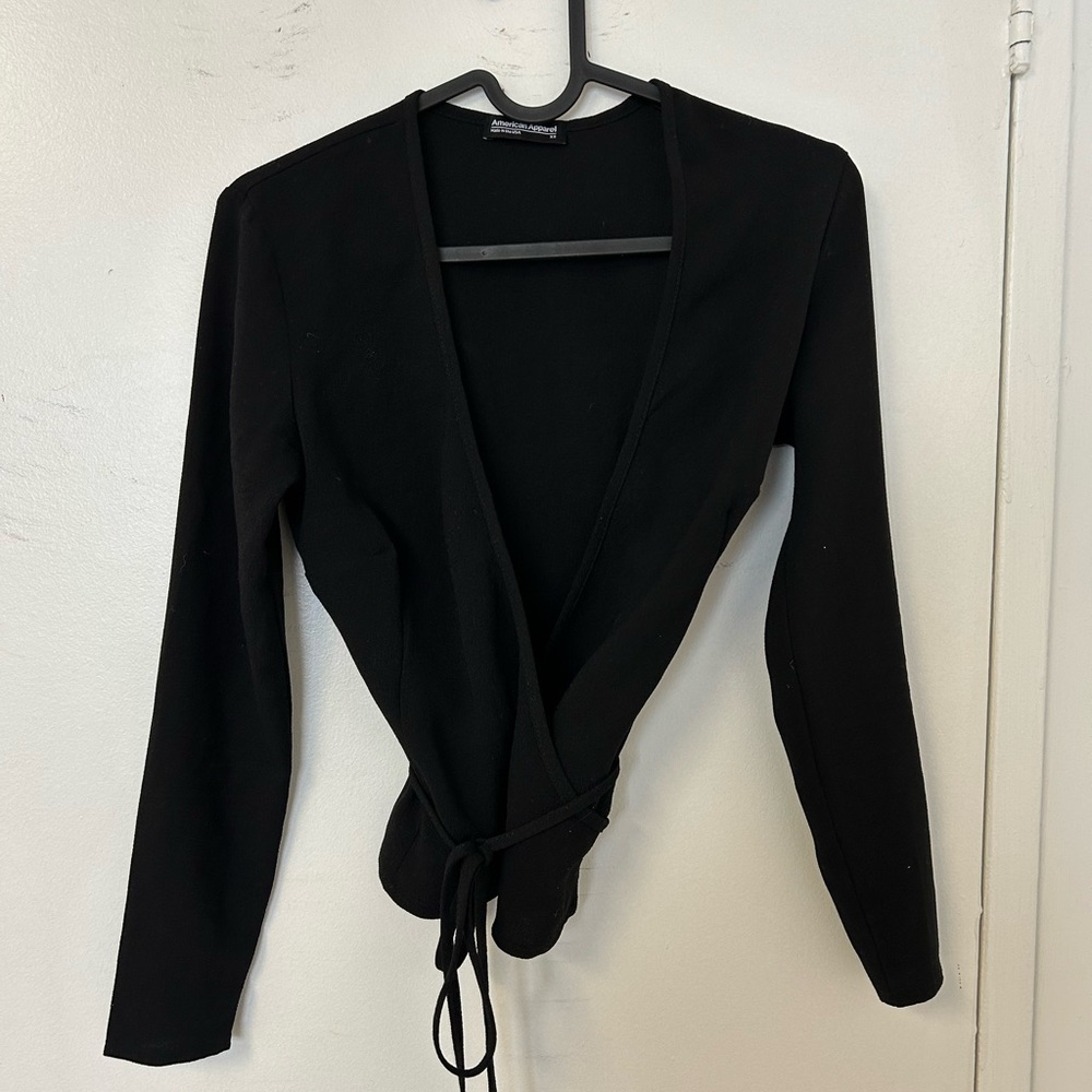 American apparel cross wrap top